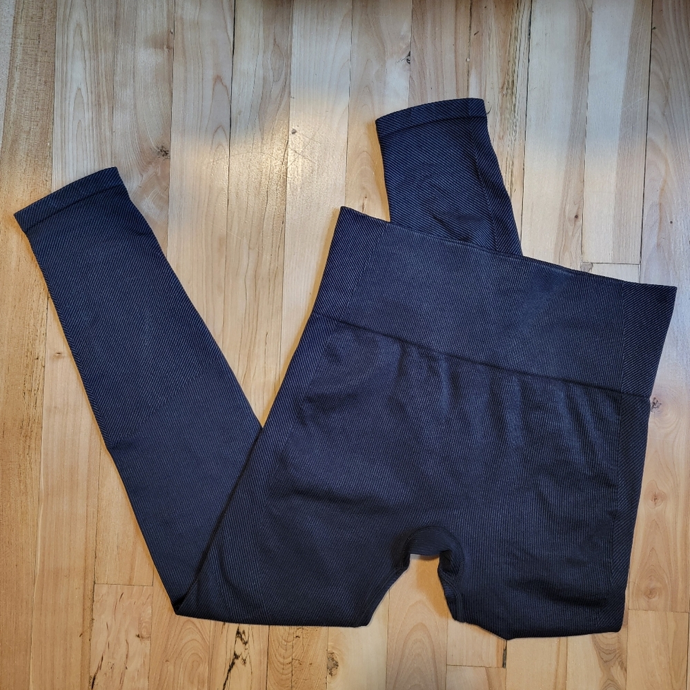 Target Textured Leggings Medium Charcoal Navy